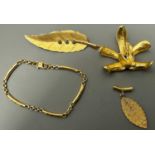 Gold Konvolut mindestens 2 Teile Gold mindestens Gold 333, tlw wohl Singapur oder China