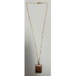 Antikschmuck Gold 750 Halskette mit Medaillon, Gewicht Halskette ca. 2,6Gr.