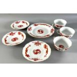 Meissen Schwertermarke reicher Drache, insgesamt 7 Serviceteile