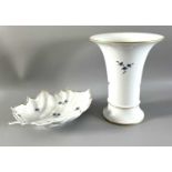 Höchst Porzellan 2 Teile Vase und Blattschale
