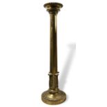 Postamentsäule ca. 19. Jahrhundert Bronze vergoldet, ca. 120cm hoch, 21kg schwer