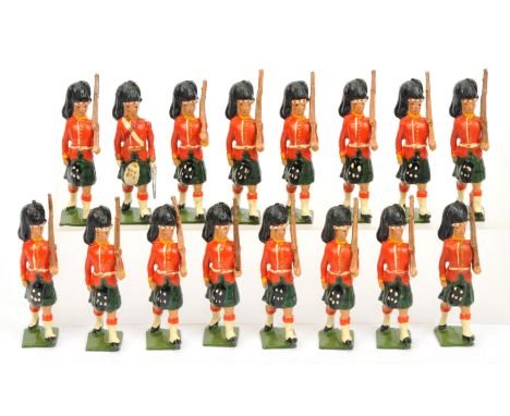 Britains - Un-catalogued Specials - Argyll and Sutherland Highlanders [Post War Issue], comprising: Officer Marching Holding 