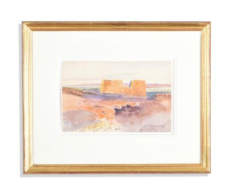 EDWARD LEAR (ENGLISH 1812-1888)  EDFU SUNSET Watercolour Inscribed 'Edfoo [sic] Sunset, 6.30pm, Feby 11. 1854' (lower left) 1