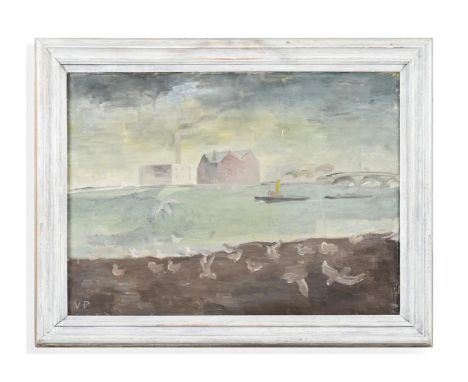 λ&nbspVICTOR PASMORE (BRITISH 1908-1998)  MILLBANK  Oil on canvas  Signed with initials (lower left) 51 x 68cm (20 x 26¾ in.)