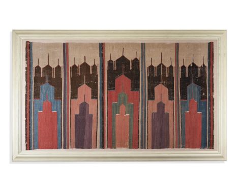 AN ANATOLIAN SAPH  18TH CENTURY  Approximately 287cm x 165cm, the frame 329cm x 203cm   This extraordinary prayer kilim is no