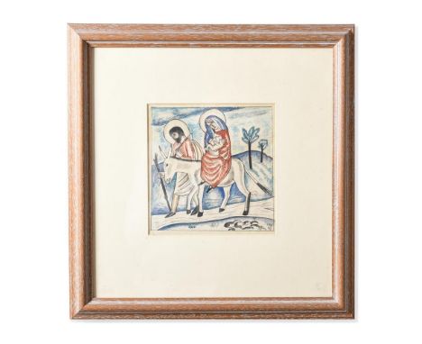 λ&nbspDAVID JONES (BRITISH 1895-1974)  THE HOLY FAMILY  Watercolour  Signed with initials and dated '1924' (lower right) 16.5