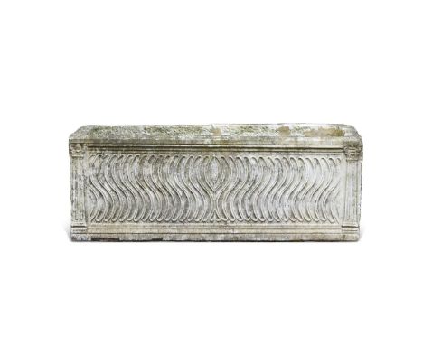 A ROMAN MARBLE STRIGILATED SARCOPHAGUS  CIRCA LATE 2ND-3RD CENTURY A.D.  The front panel carved with S and inverted S's resem