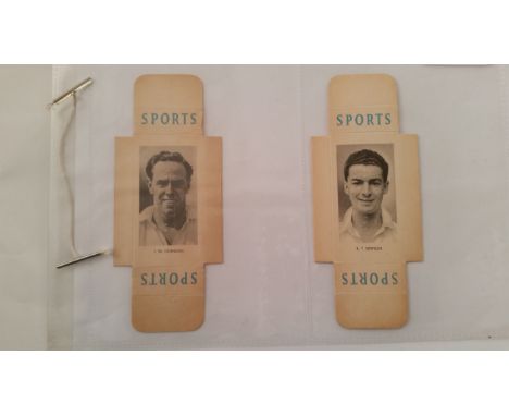 PHILLIPS, Cricketers, Sports Packet issues, un-cut singles, inc. I W Johnson, R T Simpson, T E Bailey, W E Hollies, generally