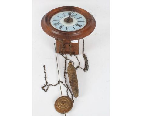 20th century postman alarm clock, with a pale blue and white dial with Roman numerals&nbsp;