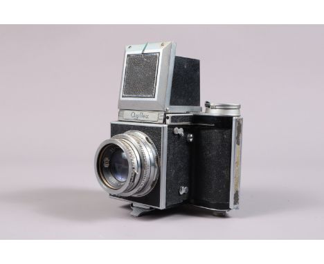 An Agilux Agiflex III SLR Camera and Beier Voran Folding Camera,  serial no R7087, body P-F, focal plane shutter not working,