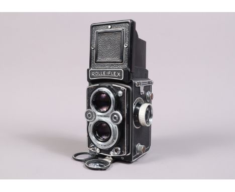 A Rolleiflex Automat TLR Camera,  model K4B?, no visible serial no, possible name plate replacement, shutter sluggish/stickin