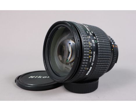 A Nikon AF Nikkor 24-120mm f/3.4-5.6D Lens, serial no 245132, auto focus functions, barrel G-VG, elements G-VG, some dust, wi