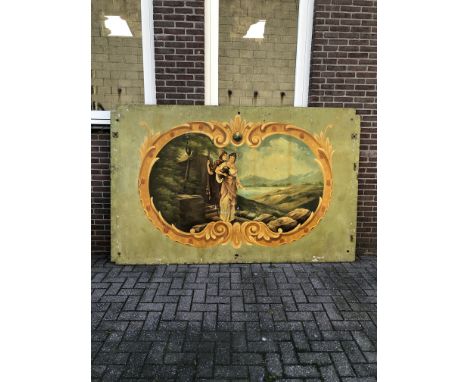 Large vintage fairground panel with a very nice artwork. Overall very good condition with some color fading and natural wear 