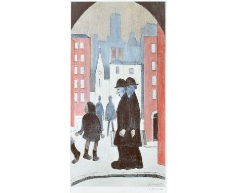 L.S. Lowry R.A. (British 1887-1976) "The Two Brothers" Signed in pencil in the margin, with Fine Art Trade Guild blind stamp,