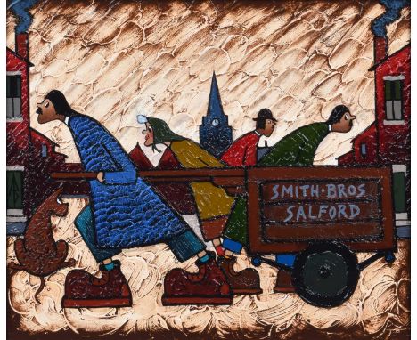 Albert Barlow (British 1944-) "Any, Any, Any Old Iron" Monogrammed, titled on verso, acrylic on board.29.5 x 34.5cm (framed 4