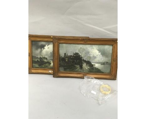 A large collection of prints and pictures together with a bangle.