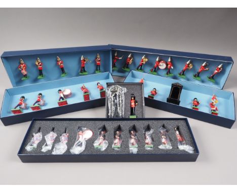 Six W Britain Ceremonial Collection Accessory Sets, comprising "Sentry Box and Scots Guard" 00089, "Band of the Life Guards (