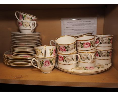 A Royal Worcester "Royal Garden" pattern part combination service 