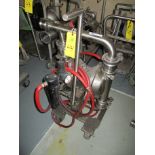 Murzan Diaphragm Pump, Model #P15ODL 1M, SN 10107810, Pump on Hand Cart, 3 in. In/Out, LOADING