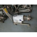 Ampco Centrifugal Pump, Model #C216MD25T-S, SN CC-74629-5-1, Pump on Cart, 1 1/4 in. In/Out, LOADING