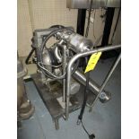 Ingersoll Rand Diaphragm Pump, Model #PD20A-ASS-GGG, SN C0158837, Pump w/Filter on Cart, 1 3/4 in.