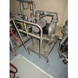 Ingersoll Rand Diaphragm Pump, Pump on Cart, 1 3/4 in. In/Out, LOADING FEE: $25