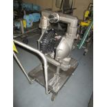 Ingersoll Rand Diaphragm Pump, Pump on Cart, 3 in. In/Out, LOADING FEE: $25