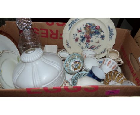 Two boxes of ceramic and glass