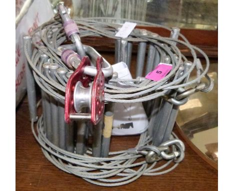 30ft stainless steel caving ladder with carabiners