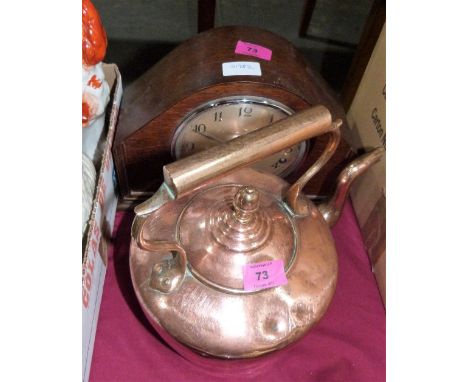 Copper kettle and mantle clock
