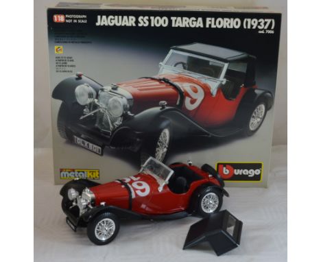 Burago 1/18 scale model Jaguar SS100 Tar ga Florio