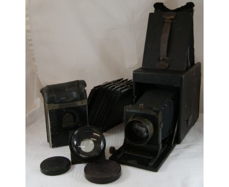 Folmer & Schwing Division, Eastman Kodak Auto Graflex plate camera, lens &amp; plates in case Patents to May 6-13