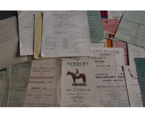 Nice collection of sports memorabilia from pre-war onwards. Covers Horse racing, Boxing, Cricket, Rugby, Tennis, Ice Hockey e