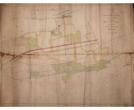 THATCHAM : Map of an Estate called Thatcham Farm and other property belonging to Miss C. M. Fromont in the Parish of Thatcham