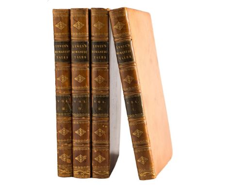 LEWIS, Mathew Gregory - Romantic Tales: 4 vols, cont. polished calf lightly rubbed on joints, lacking half-titles, 12 mo, D. 