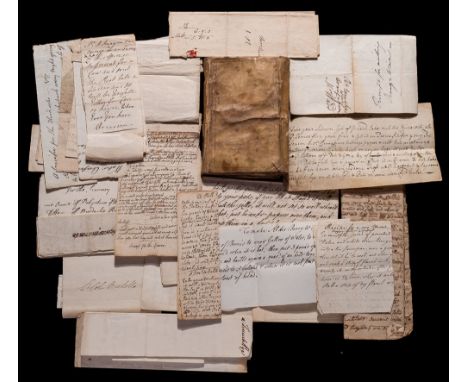 COOKERY : a collection of close on fifty loose receipes, several made up from several pages, 18th/19th Century. With a small 