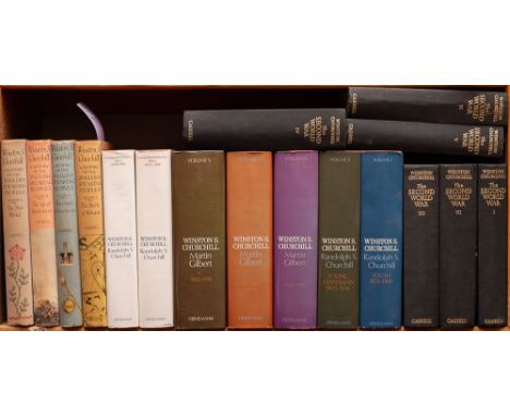 CHURCHILL, Randolph S - Winston S. Churchill : 7 vols, cloth in d/ws, thick 8vo, Heinemann, 1966-67. With - Churchill, Winsto