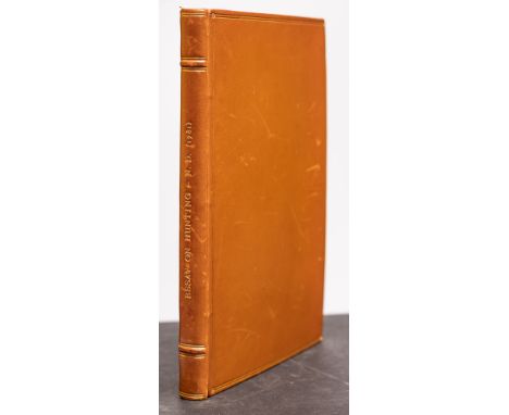 ( BLANE, William ) - Essays on Hunting. Containing a Philosophical Enquiry into the Nature and Properties of the Scent; Obser