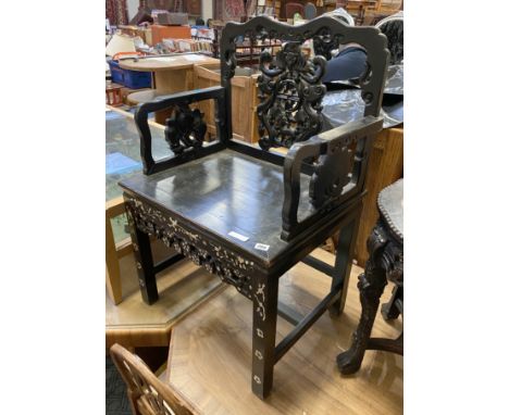 MOTHER OF PEARL ORIENTAL CHAIR