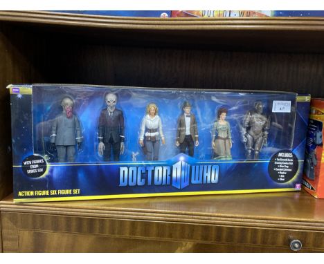COLLECTION OF DR WHO CHARACTER FIGURES BY CHARACTER OPTIONS, including Army of Ghosts figure set, Doctor &amp; RC K-9 and two