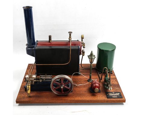 A Stuart Turner built steam Sedgemoor Plant, on original base board with Stuart Model plaque, base 46cm x 30cm 