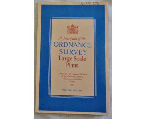 Ordnance Survey large scale plans 1954 guide book