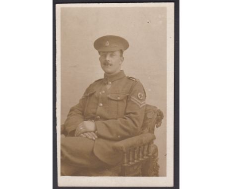 Royal Army Medical Corps Portrait Postcard, Corporal in battledress