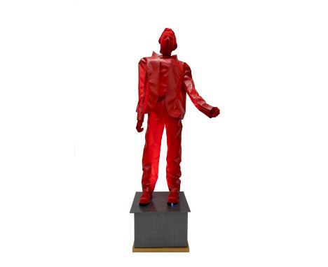 George Lappas (Greek, 1950-2016)Red Man  mixed media, plastic, ceramic and neon light234 x 87 x 65 cm. (with loose)This lot i