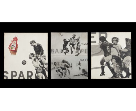 Yiannis Psychopedis (Greek, born 1945)Mens sana  signed 'J.PSYCHOPEDIS' (lower left) (on the left canvas); signed 'J.PSYCHOPE
