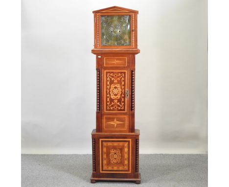 A marquetry cased longcase clock, 198cm high