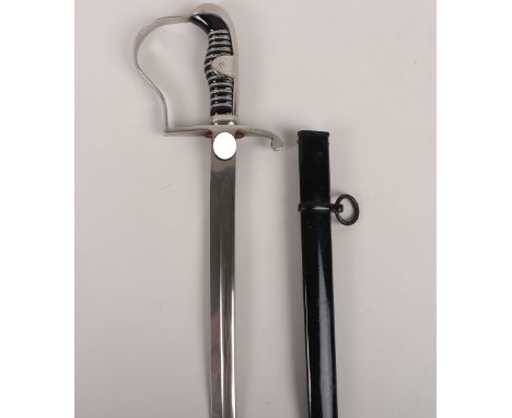 Pre-War Prussian State Police Officers Sword by Carl Eickhorn, Solingen, being an enlisted ranks type dove hilt sword with th