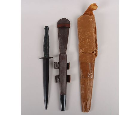 British 3rd Pattern Mint Unissued Fairbairn Sykes Commando Knife, Pommel Marked number 1, has 13 over broad arrow mark, also 
