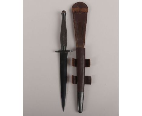 British 2nd pattern Fairbairn Sykes B2 commando Knife, being an excellent example with nearly all the original blueing finish