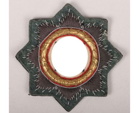 WW2 German Army / Waffen-SS Issue German Cross (Deutsche Kreuz) in Gold, Cloth Variant, multiple piece constructed embroidere
